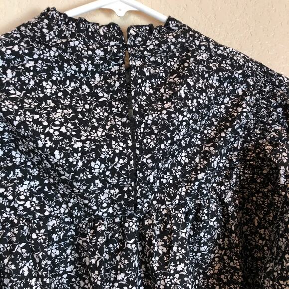 NWOT Zara Black White Printed Poplin Dress. - Picture 9 of 10